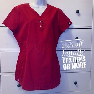 Koi Style 175 Scrub Top Red